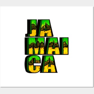 Vintage Reggae Rasta Jamaican Flag colours colors Jamaica Posters and Art